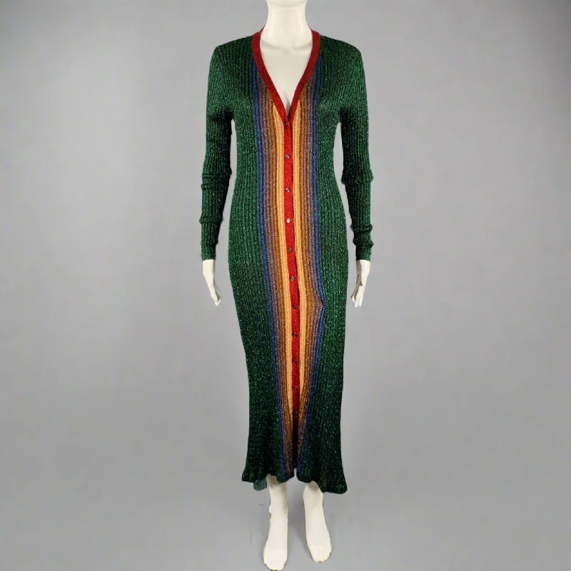 MARCO do VICENZO Size 6 Black Multi Color Acetate Blend Shiny Long Cardigan Seamless Knitted Crochet MARCO do VICENZO Size 6 Black Multi Color Acetate Blend Shiny Long Cardigan Seamless Knitted Crochet