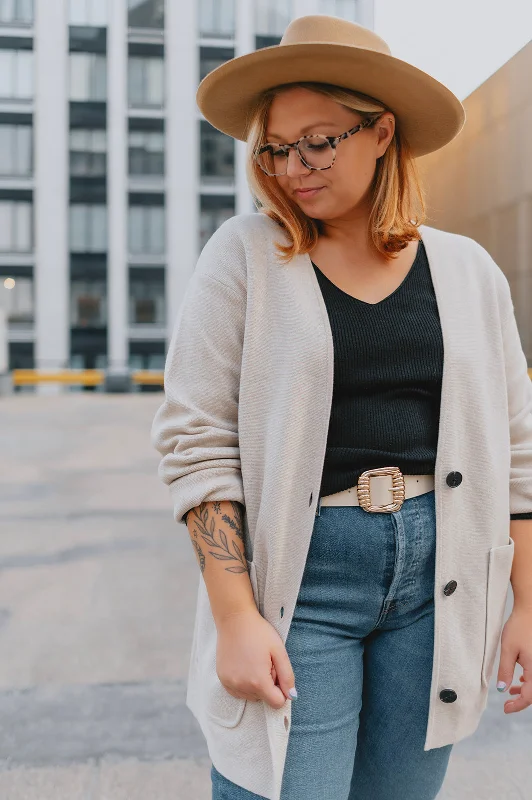 The Jumol Knit Blazer Cardigan by InWear Lace Blend Ribbed Blend Corduroy Blend