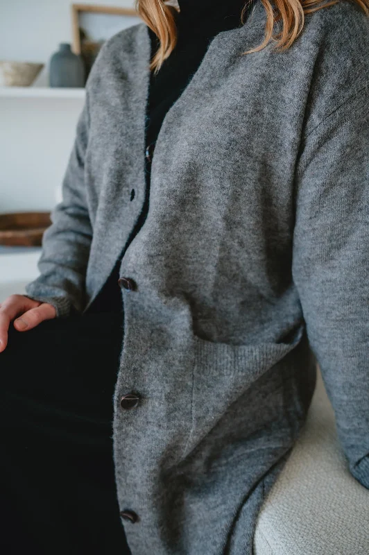 The Marsin Cardigan by Minimum - Falcon Plaid Cardigan Polka Dot Checkered