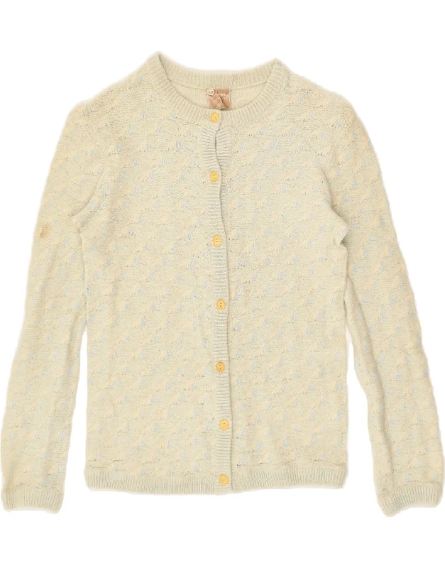 VINTAGE Womens Cardigan Sweater IT 40 Small Beige Boxy Cardigan Fitted Cardigan A-Line VINTAGE Womens Cardigan Sweater IT 40 Small Beige Boxy Cardigan Fitted Cardigan A-Line