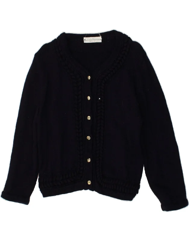 VINTAGE Womens Cardigan Sweater UK 18 XL Navy Blue Denim Fabric Leather Fabric Suede Fabric VINTAGE Womens Cardigan Sweater UK 18 XL Navy Blue Denim Fabric Leather Fabric Suede Fabric