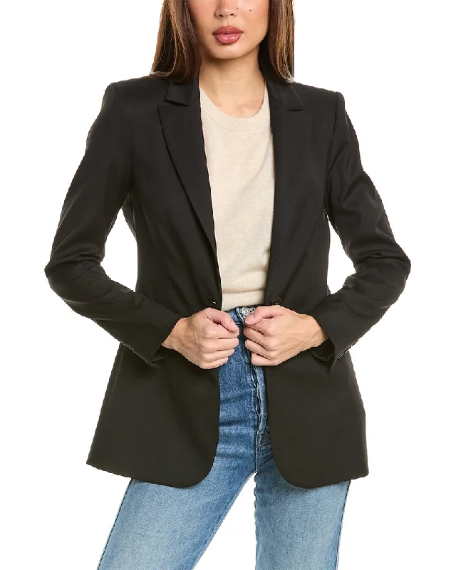 alice + olivia Breann Fitted Wool-Blend Blazer Women's Fashion Blazer