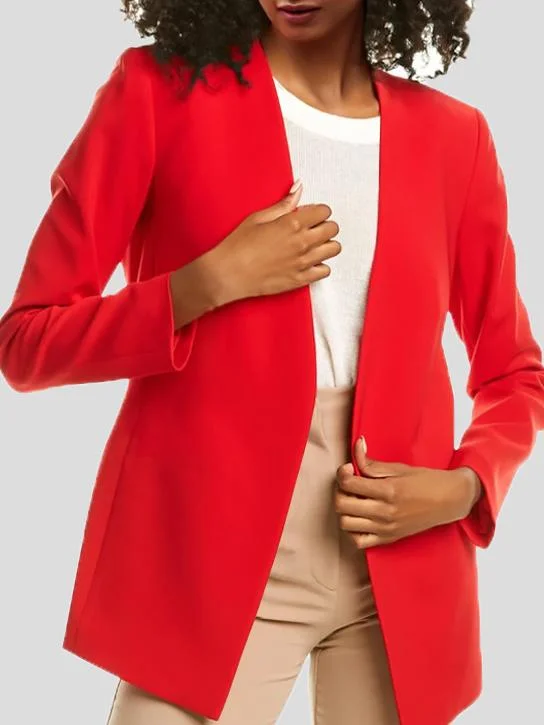 All-Match Solid Color Blazer Slimming Women's Blazer