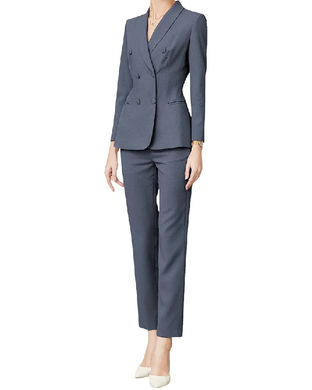 Anette 2pc Blazer & Pant Set Women's Denim Suit