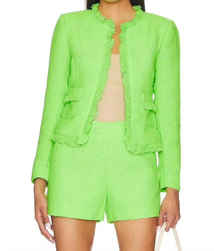 Angelina Blazer In Lime Green New Women's Blazer