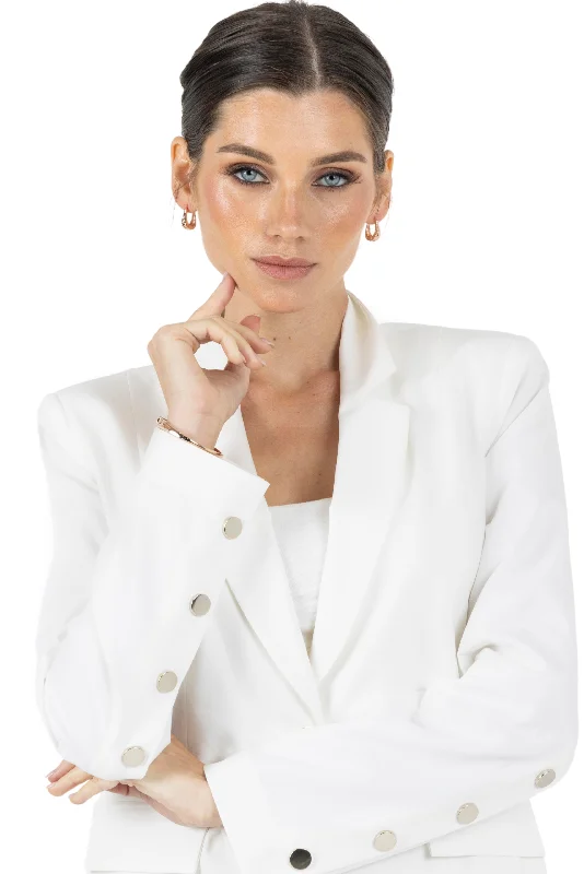 Ava Women Blazer  in white Women's Vintage Jacket