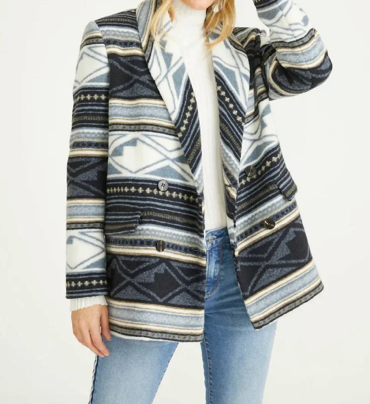 Blanch Southwestern Print Blazer In Multi Women's Radiation Jacket