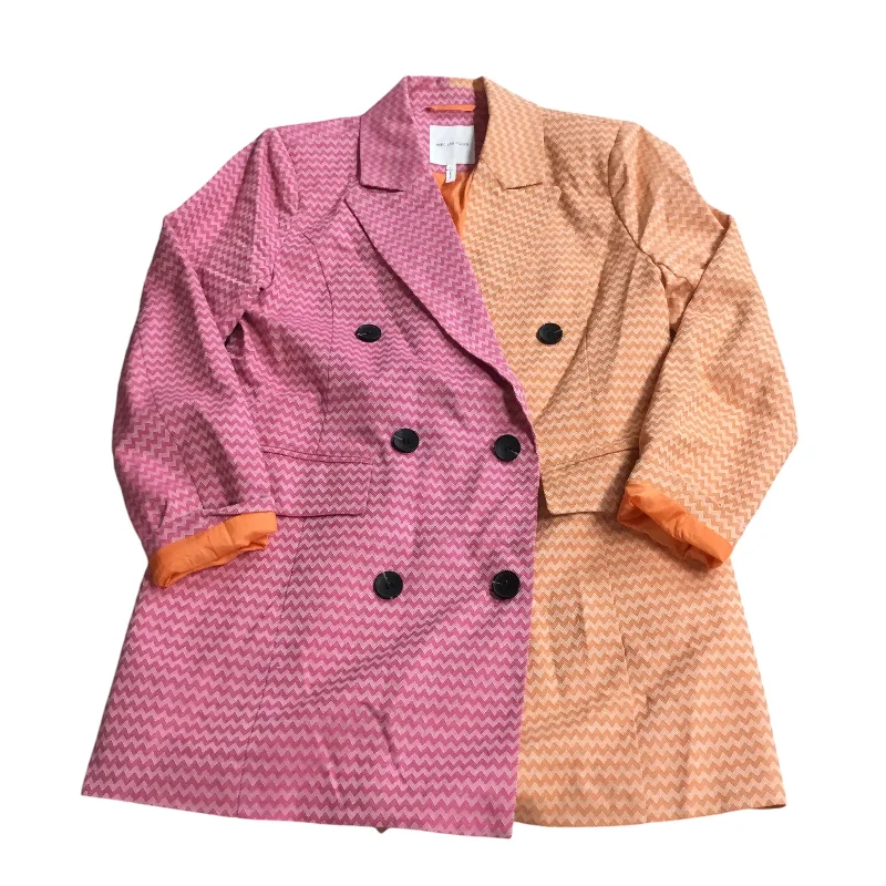 Blazer By Avec Les Filles In Orange & Pink, Size: L Women's Warm Suit