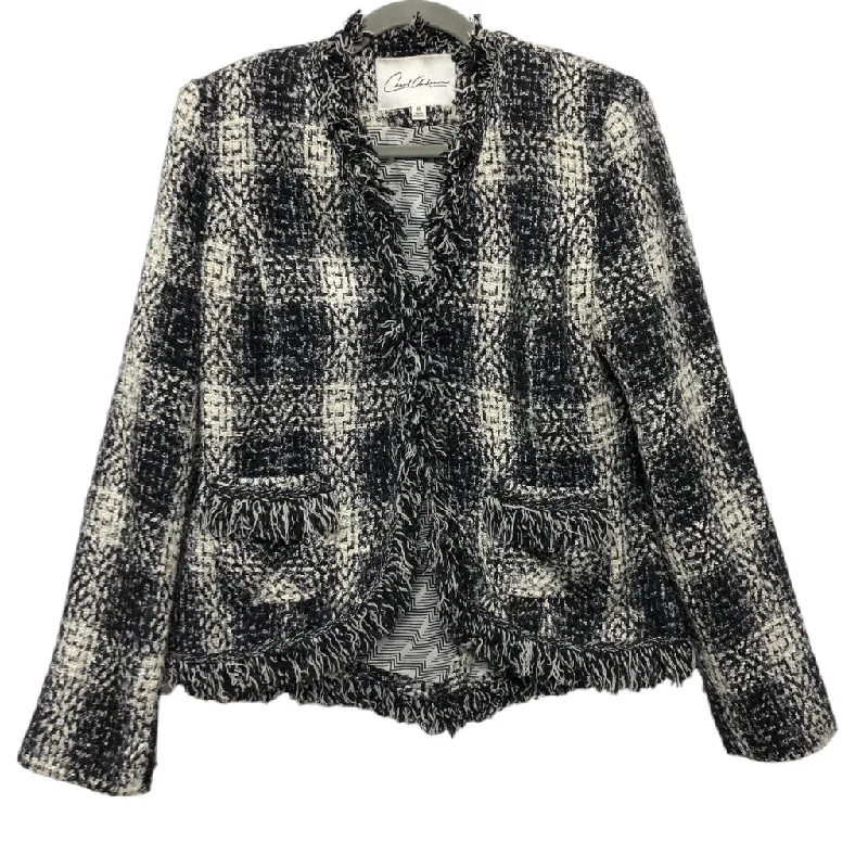 Blazer By Cabi In Black & Cream, Size: 6 Women's Custom Jacket