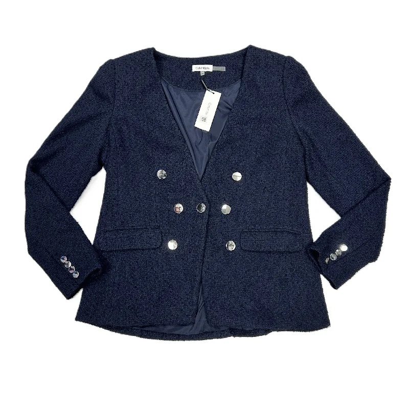 Blazer By Calvin Klein In Navy, Size: Xl Summer Women's Jacket