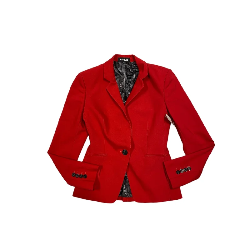 Blazer By Express In Red, Size: 2 Women's Trendy Jacket