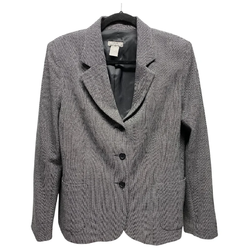 Blazer By Investments In Black & White, Size: 8 Women's Premium Blazer