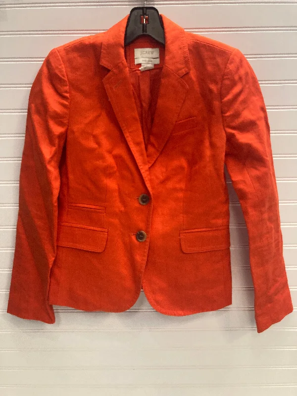 Blazer By J. Crew In Orange, Size: 0p Women's High-End Blazer