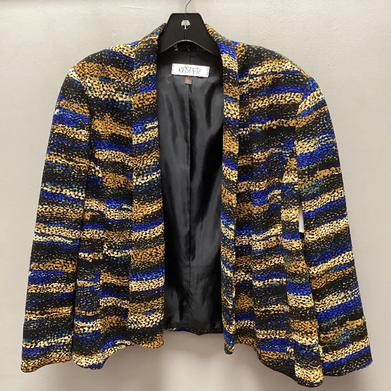 Blazer By Kasper In Blue & Yellow, Size: L Women's Brand Blazer