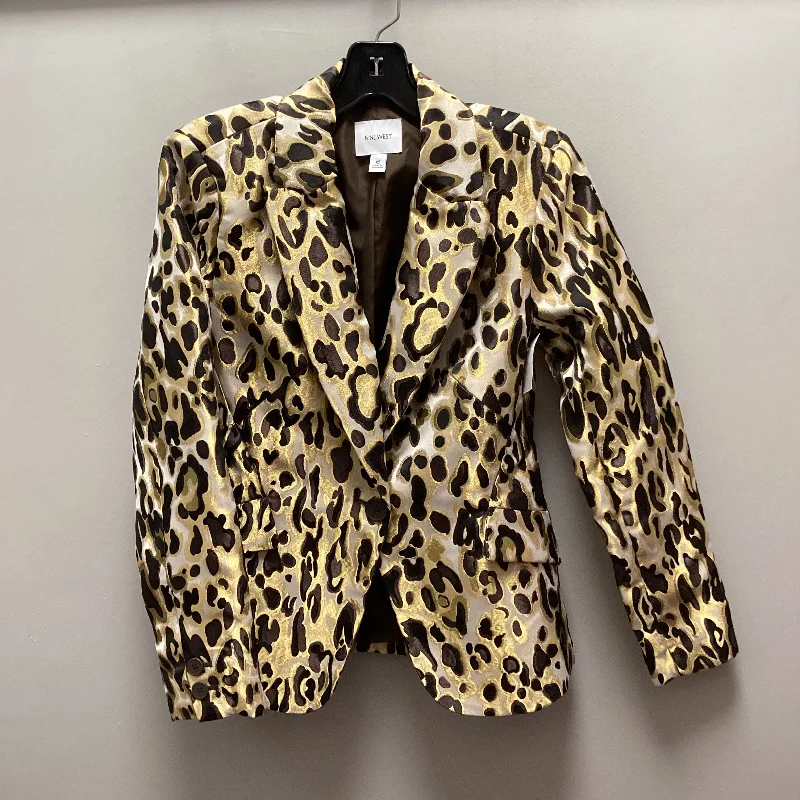 Blazer By Nine West Apparel In Brown, Size: Xs Linen Women's Suit