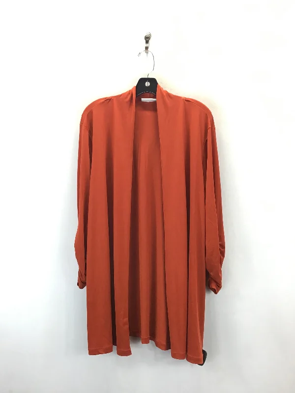 Blazer By Susan Graver In Orange, Size: L Women's Premium Blazer
