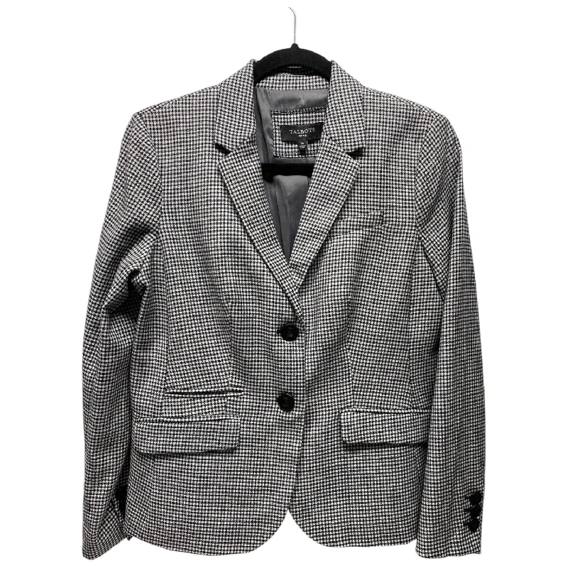 Blazer By Talbots In Black & White, Size: Petite  M Women's Elegant Suit