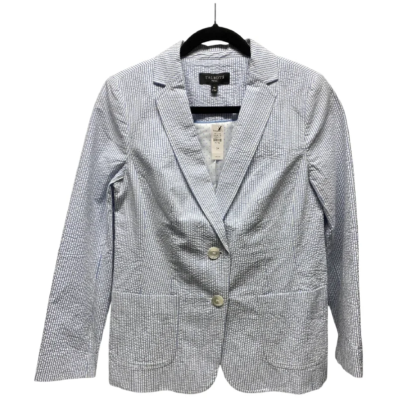 Blazer By Talbots In Striped Pattern, Size: 8petite Women's Boutique Suit