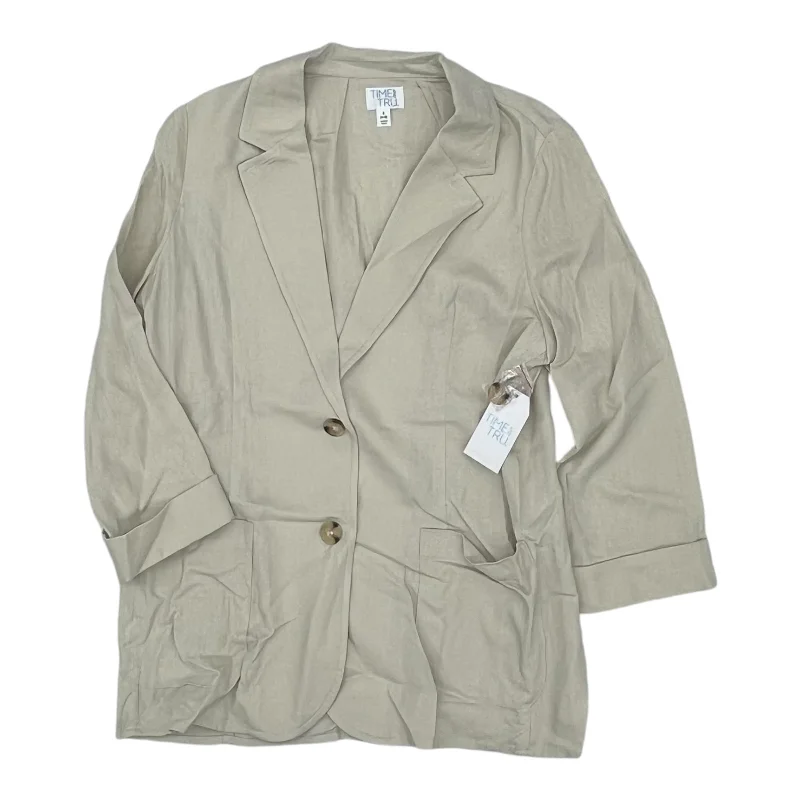 Blazer By Time And Tru In Tan, Size:S Women's Luxury Jacket