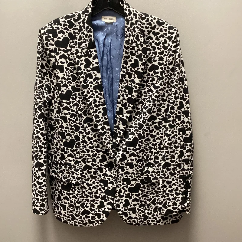 Blazer By Zadig And Voltaire In Black & White, Size: S Slim Fit Blazer
