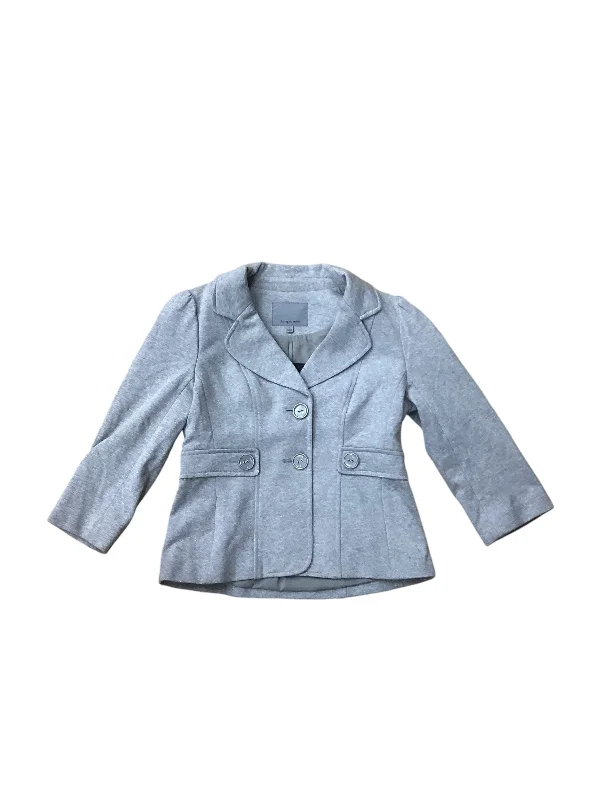 Blazer Designer By Classiques Entier In Grey, Size: S Silk Women's Blazer