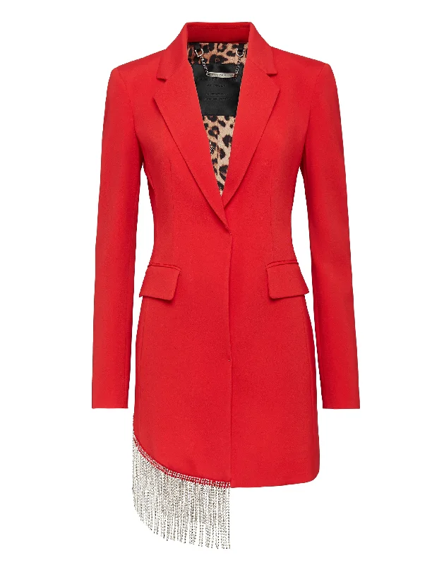 Blazer Dress Fringe Women's Custom Jacket