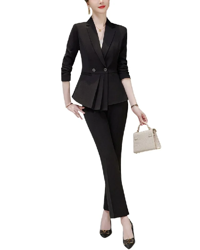 Bossy Chic 2pc Blazer & Pant Set Women's Warm Suit