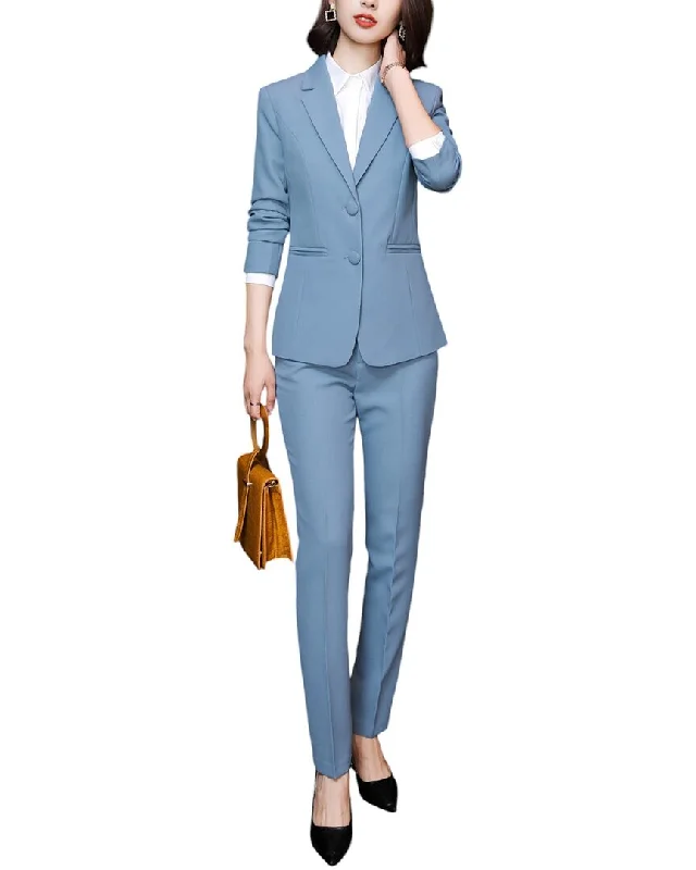Bossy Chic 2pc Blazer & Pant Set Women's High-End Blazer