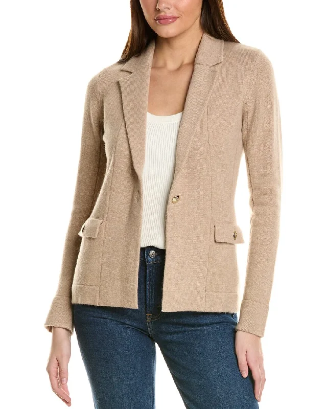 Bruno Magli Wool & Cashmere-Blend Sweater Blazer Fashion Women's Blazer