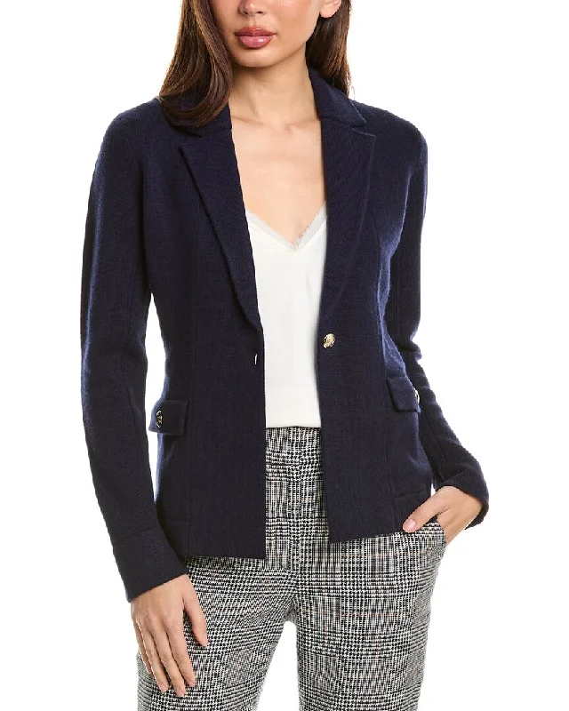 Bruno Magli Wool & Cashmere-Blend Sweater Blazer High-End Women's Suit