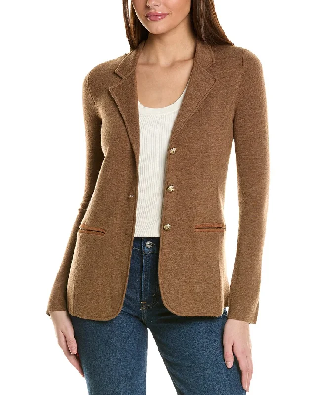 Bruno Magli Wool Sweater Blazer Silk Women's Blazer