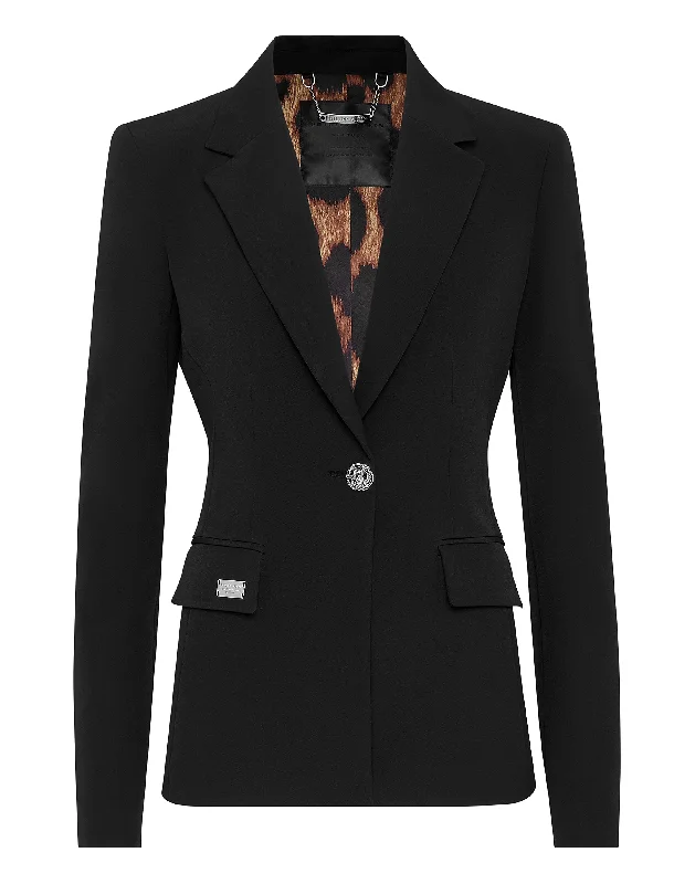 Cady Blazer long-sleeved Skull strass Slimming Women's Blazer