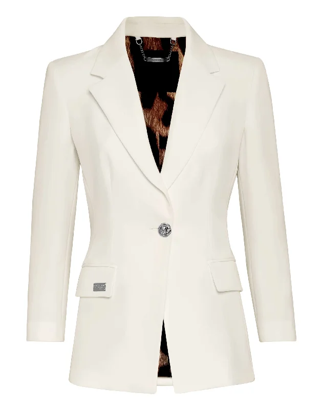 Cady Blazer short-sleeved Skull strass Women's Boutique Suit