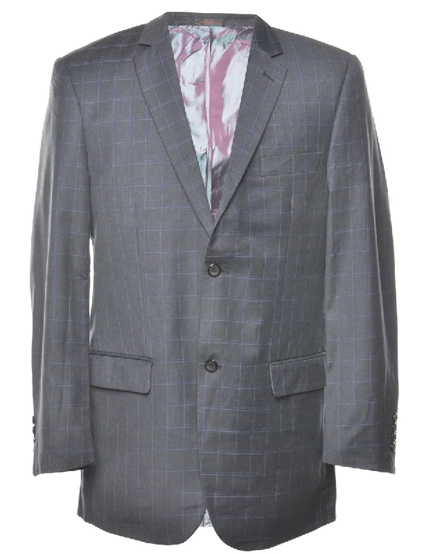 Checked Blazer - M Women's Vintage Jacket