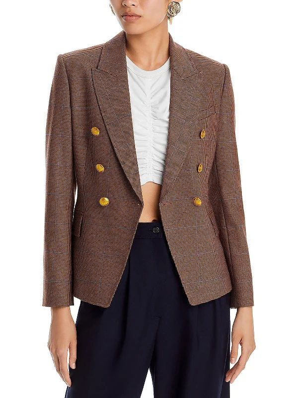 Chelsea Womens Houndstooth Suit Separate Double-Breasted Blazer Women's Boutique Suit