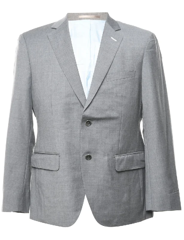 Classic Grey Blazer - L Women's Boutique Suit