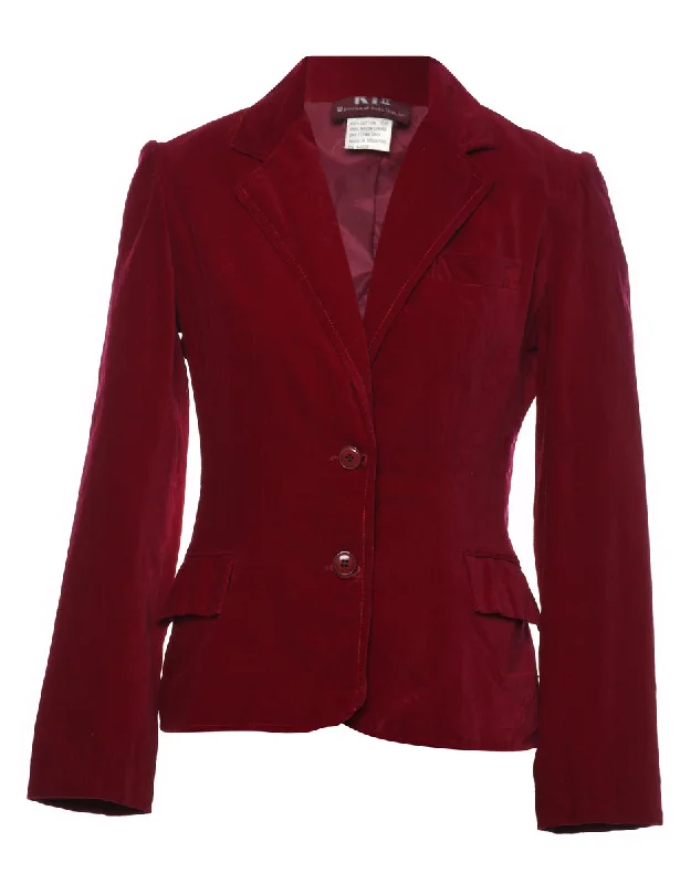 Classic Maroon Blazer - M Spring Women's Coat