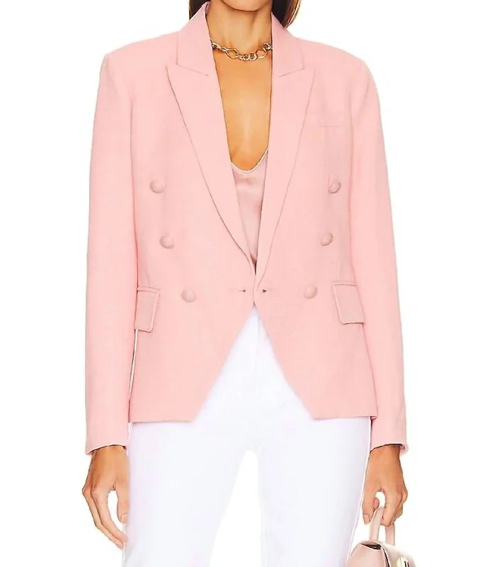 Kenzie Blazer In Rose Tan Tropical Slimming Women's Blazer