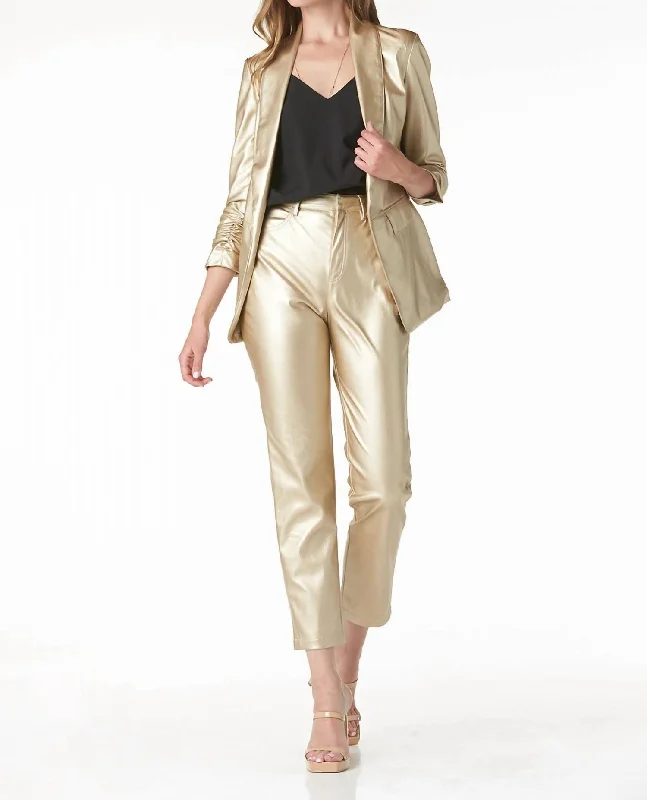 Kia Blazer In Metallic Gold Women's Vintage Jacket