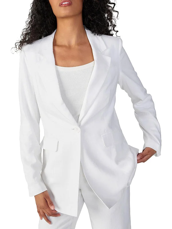 Kora Womens Linen Suit Separate One-Button Blazer Women's Simple Blazer