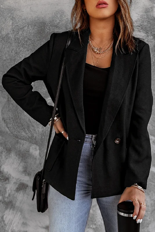 Lapel Neck Long Sleeve Blazer Women's Fashion Blazer