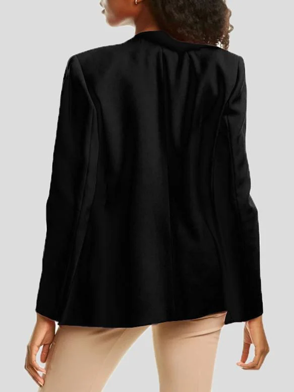 Long Sleeve Open Front Blazer,Solid Color Work Blazer Coat Women's Fashion Blazer