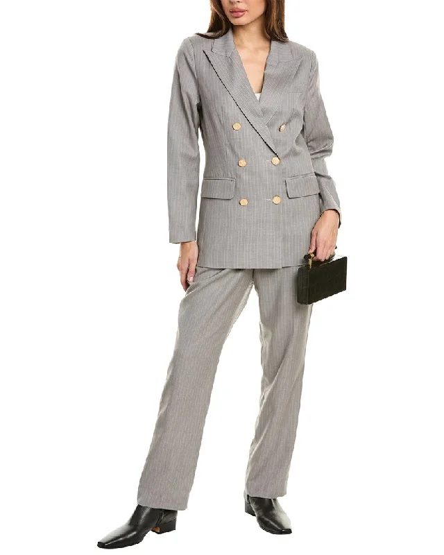 Pascale La Mode 2pc Blazer & Pant Set Women's Trendy Jacket