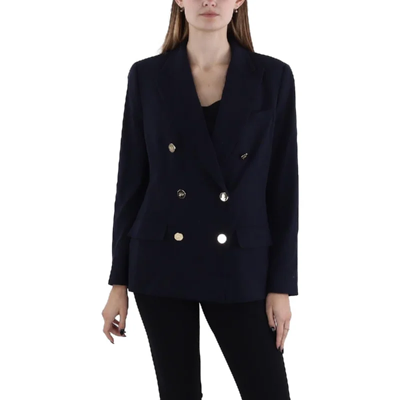 Petites Womens Wool Suit Separate Double-Breasted Blazer Women's Custom Jacket