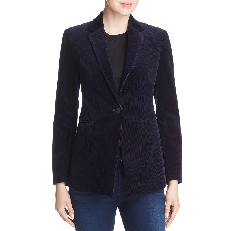 Power Womens Corduroy One-Button Blazer Women's Trendy Blazer