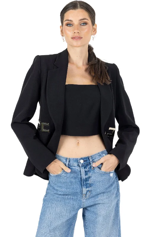 Richie Women Blazer - Black Women's Long Blazer