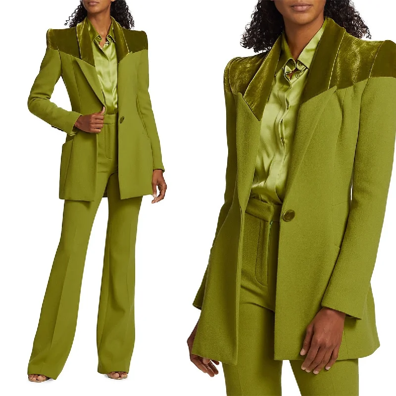 Color Matching Women Pants Suits For Wedding Mother of the Bride Suit Evening Party Blazer 2 Pieces Women's Vintage Suit Color Matching Women Pants Suits For Wedding Mother of the Bride Suit Evening Party Blazer 2 Pieces Women's Vintage Suit