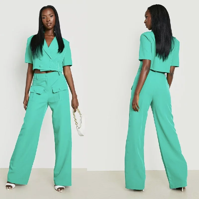Summer Green Women Suits Sets Custom Made 2 Pcs Blazer Pants Formal Party Prom Dress Plus Size Women's Coat Summer Green Women Suits Sets Custom Made 2 Pcs Blazer Pants Formal Party Prom Dress Plus Size Women's Coat