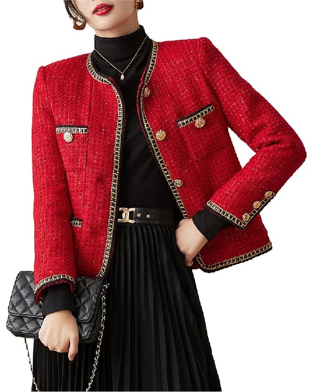 WLZD Wool-Blend Blazer Women's Premium Blazer