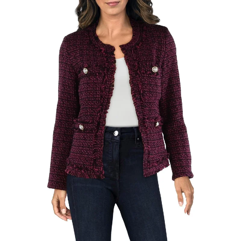 Womens Fringe Layering Open-Front Blazer Women's Fashion Blazer